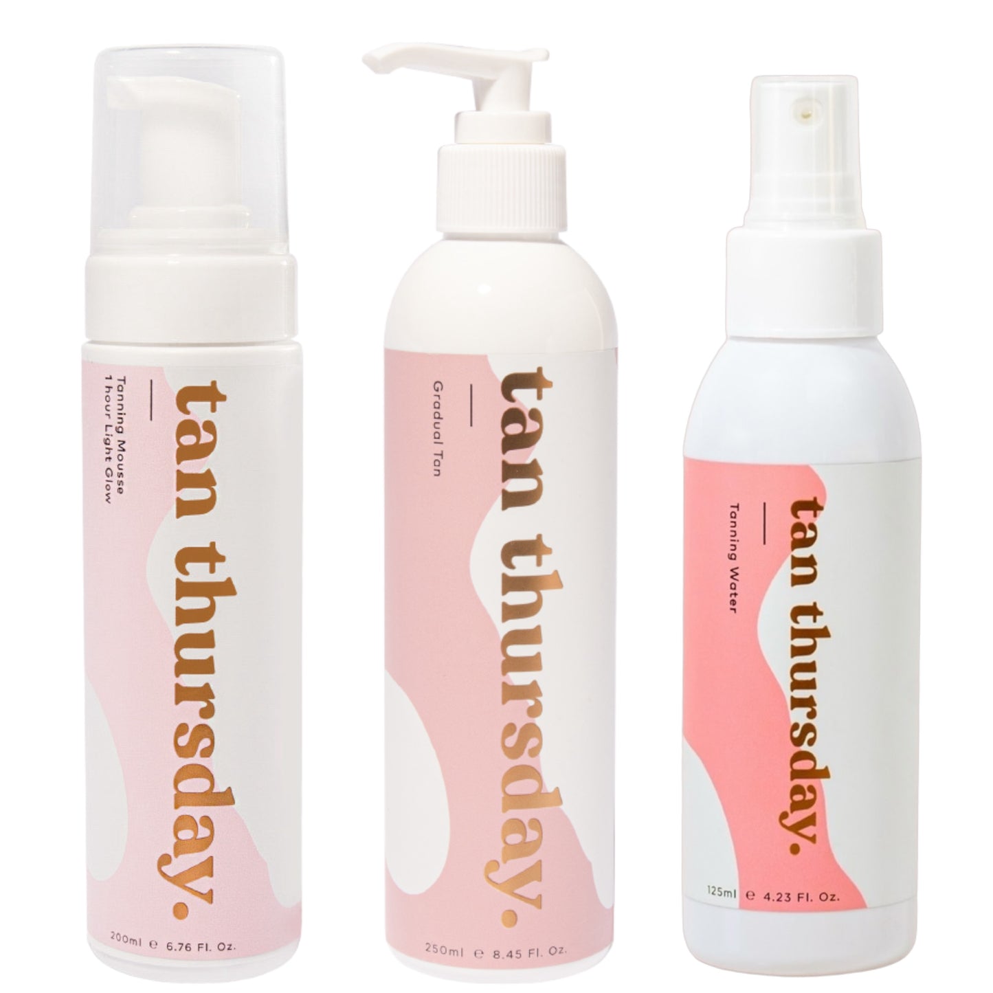 1 Hour Light Glow Tanning Mousse + Tanning Water + Gradual Tan